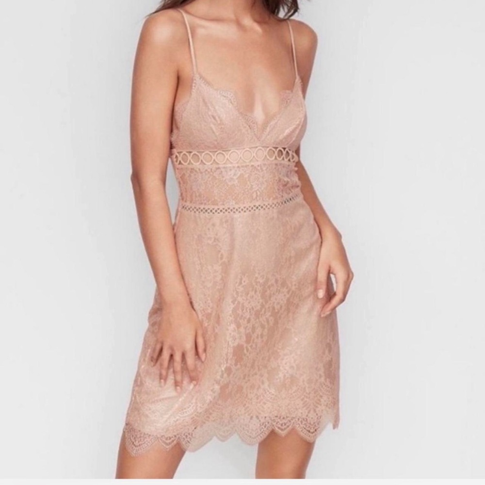 VICTORIAS SECRET Slip Dress in metallic pink NWT